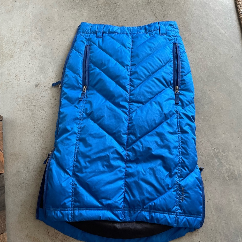 Skhoop True Blue LONG Down Skirt EUC